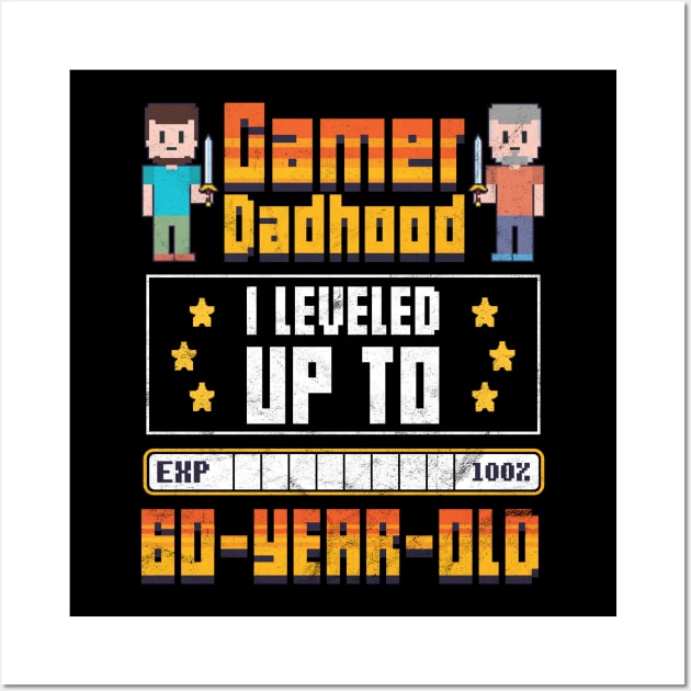 Best Father Gamer Dad 60 Years Wall Art by avshirtnation